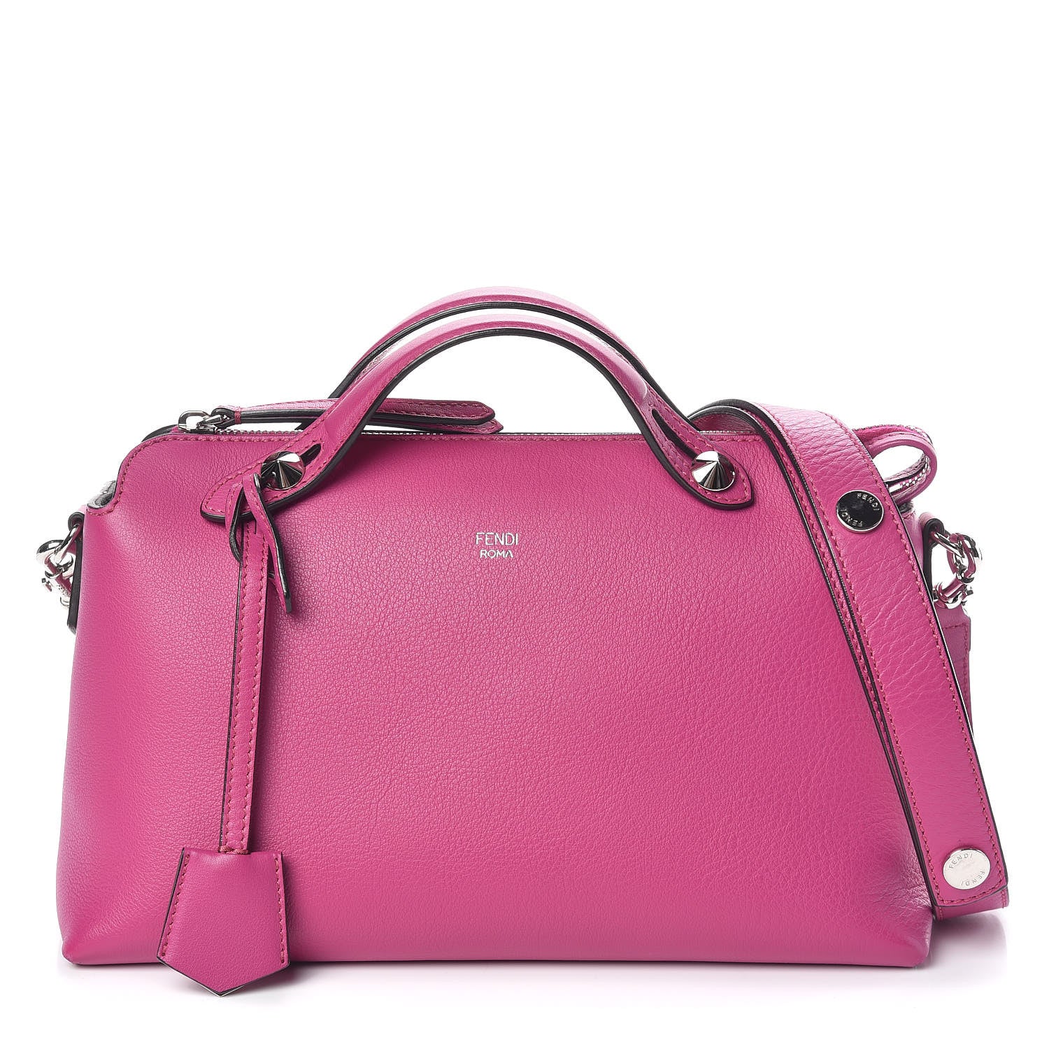 Fendi Vitello Dolce Medium By The Way Boston Bag Magenta 1 of 11