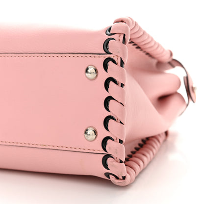 Fendi Vitello Seta Lace Up Medium Peekaboo Iconic Satchel Bubblegum 11 of 17