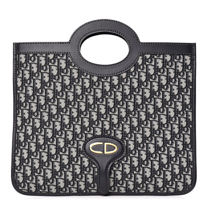 Christian Dior Oblique Fold Over Clutch Blue 3 of 9