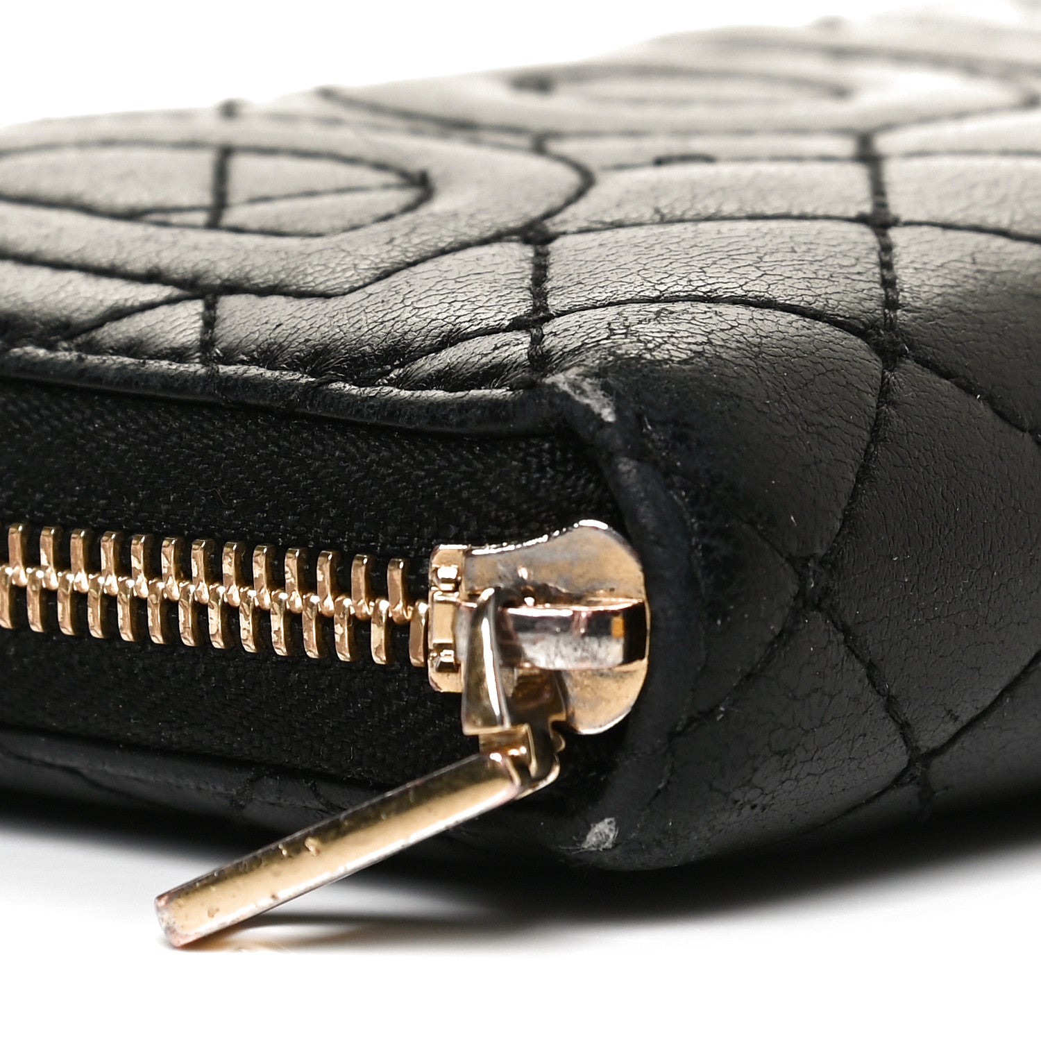 Dolce & Gabbana Calfskin Quilted Zip Around Wallet Black 7 of 10