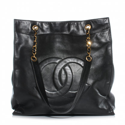 Chanel Lambskin CC Shopper Tote Black 1 of 6
