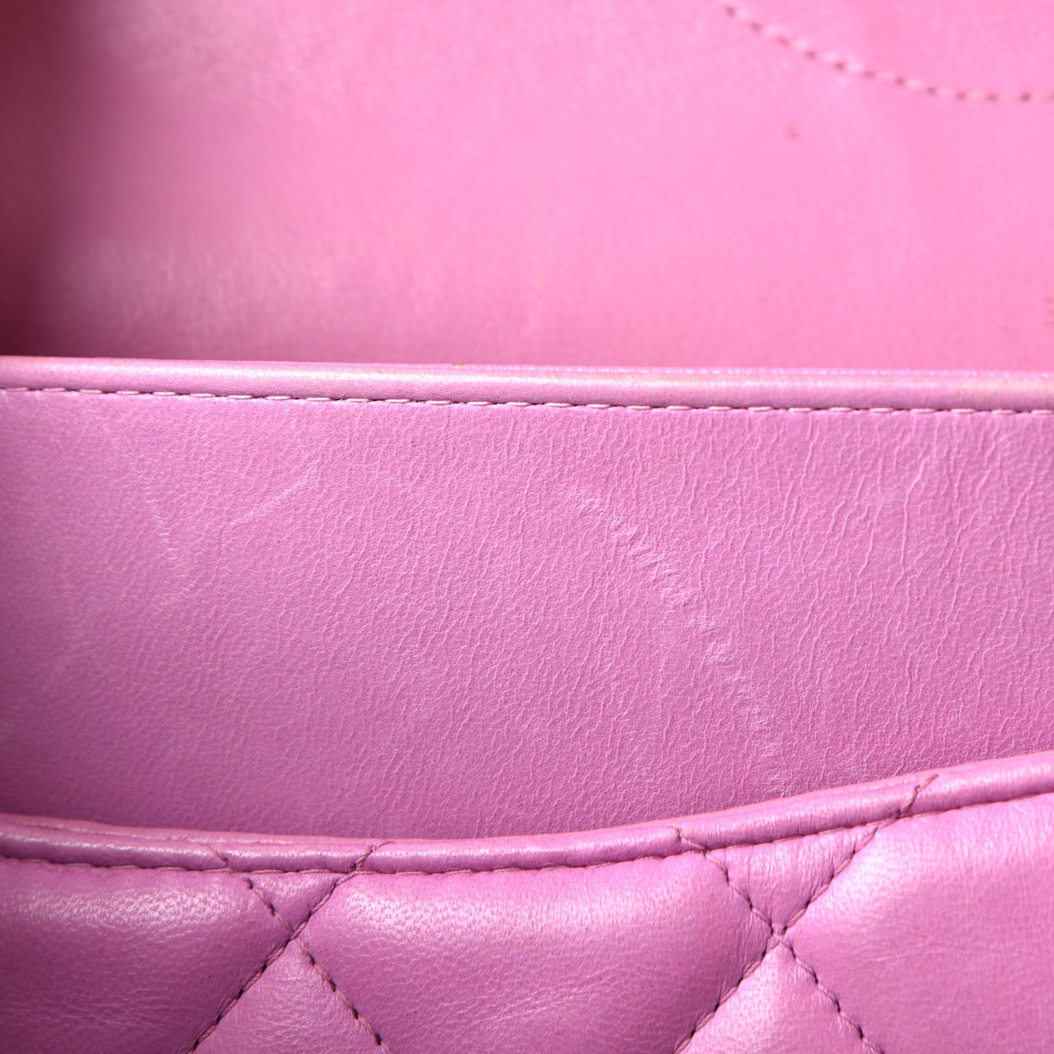 Chanel Lambskin Quilted Jumbo Double Flap Light Purple 17 of 17