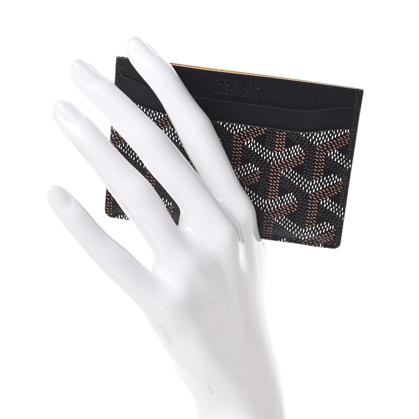 Goyardine Saint Sulpice Card Holder Black
