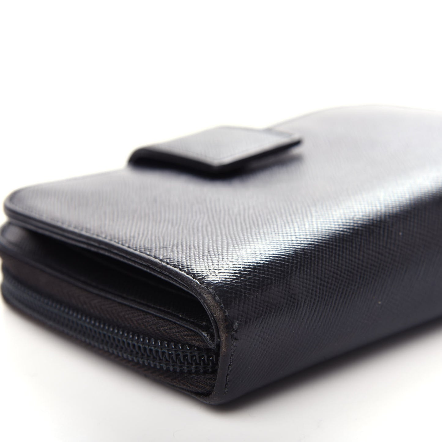 Saffiano Metal Compact Wallet Black