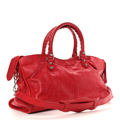 Balenciaga Agneau Arena Giant 12 Silver Hardware Part Time Coquelicot Rouge Coquelicot 3 of 13