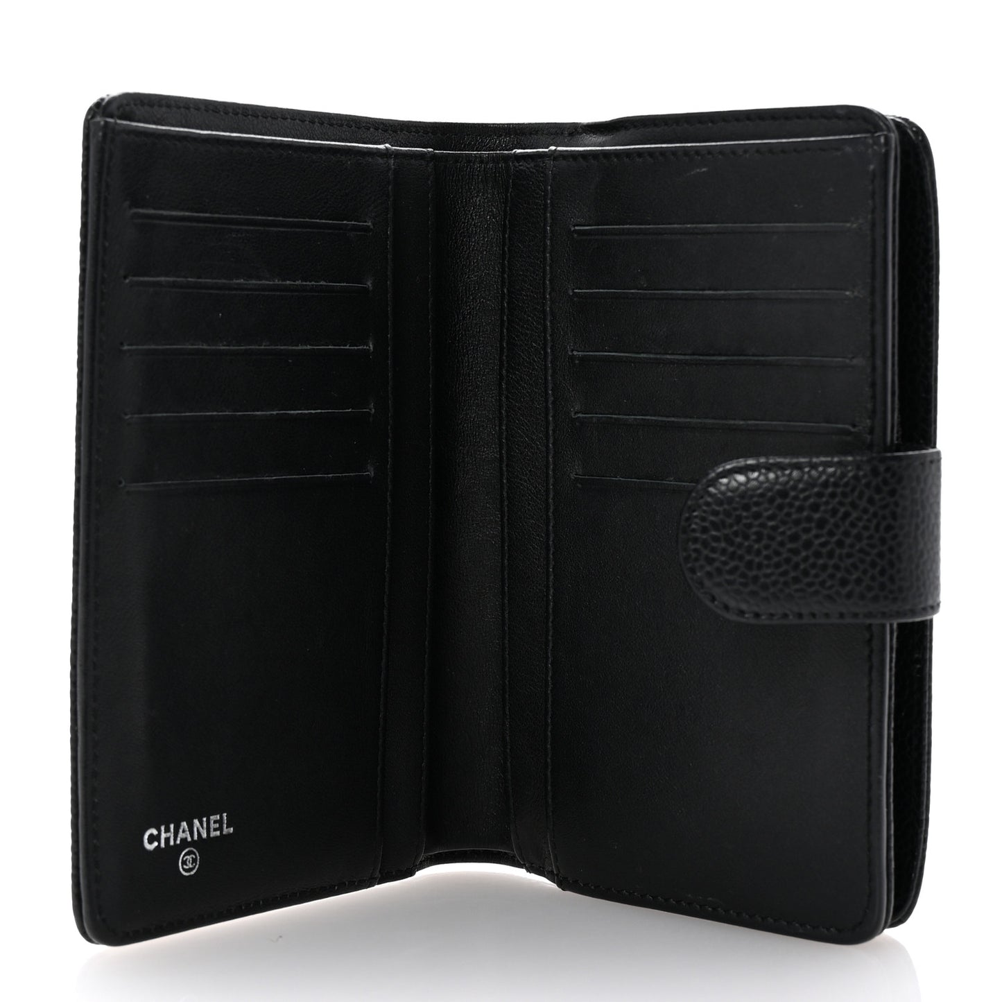 Caviar Timeless CC Zipped Pocket Wallet Black
