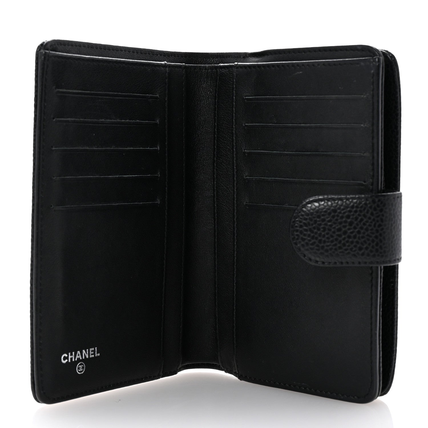 Chanel Caviar Timeless CC Zipped Pocket Wallet Black 5 of 7