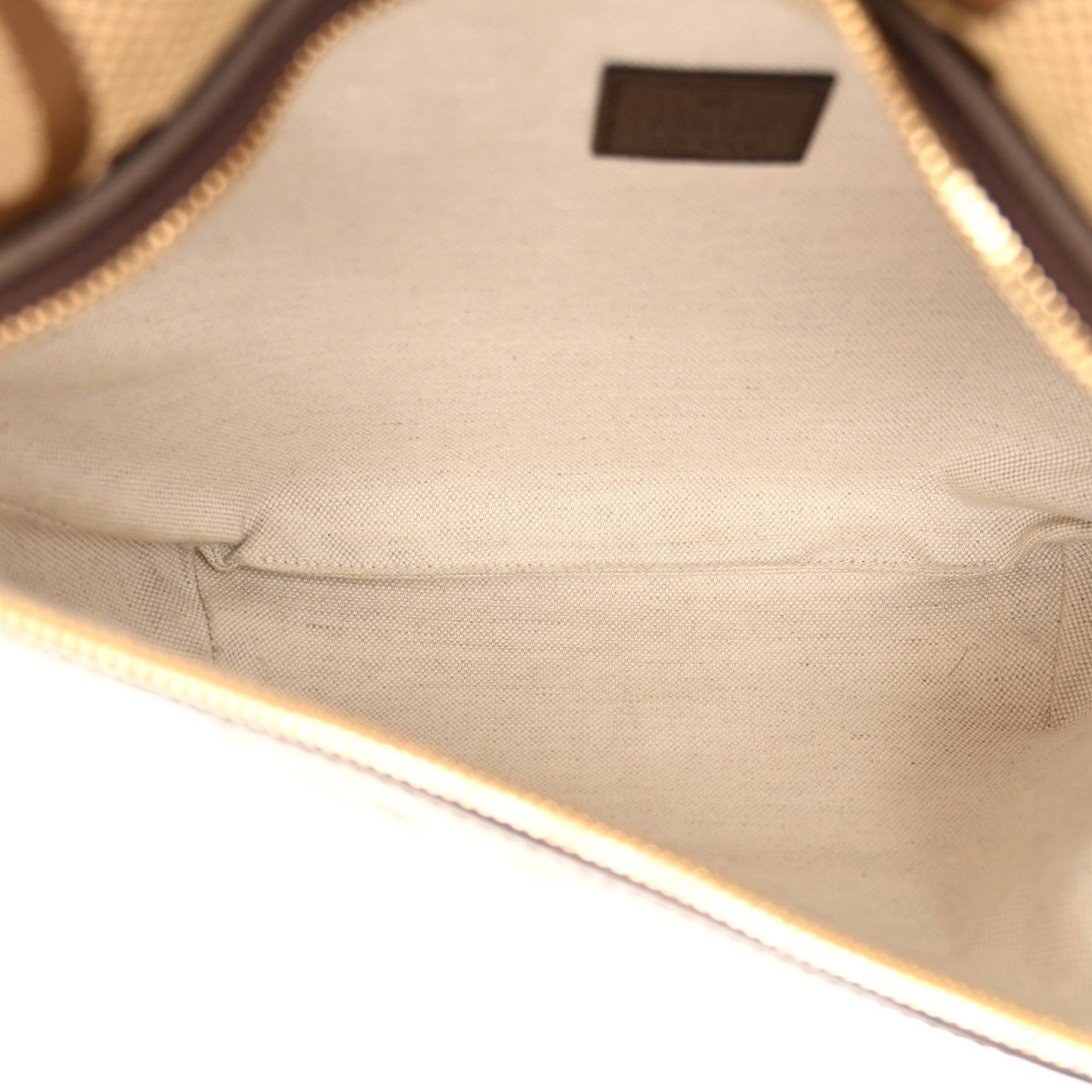 Monogram Jumbo GG Textured Dollar Calfskin Web Belt Bag Camel Ebony New Acero