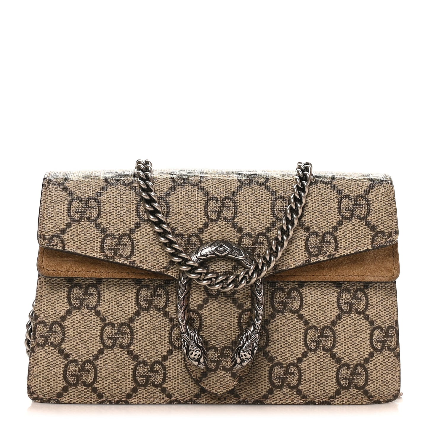 GG Supreme Monogram Super Mini Dionysus Shoulder Bag Taupe