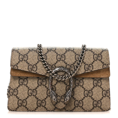 Gucci GG Supreme Monogram Super Mini Dionysus Shoulder Bag Taupe 1 of 10