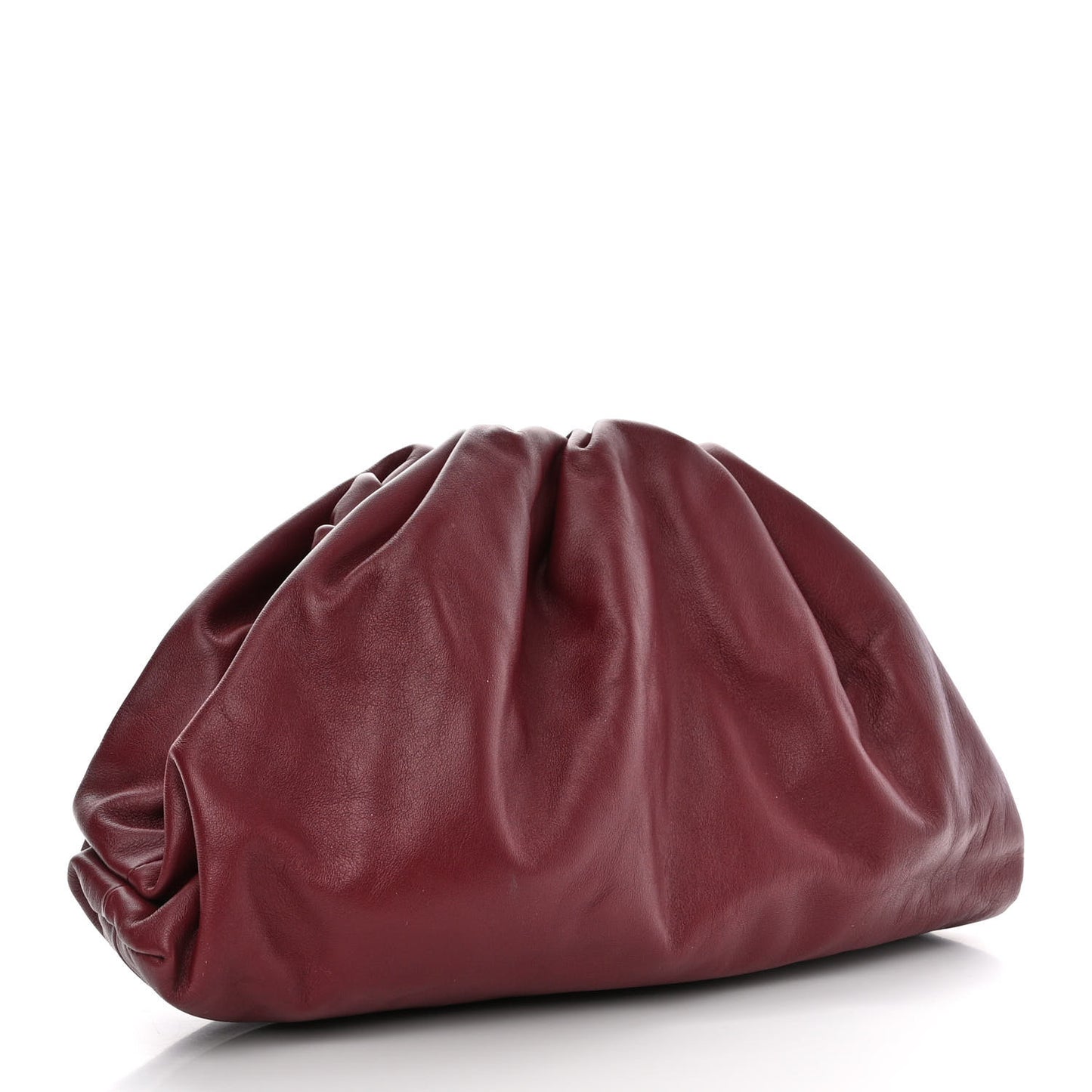 Smooth Butter Calf The Pouch Oversized Clutch Bordeaux
