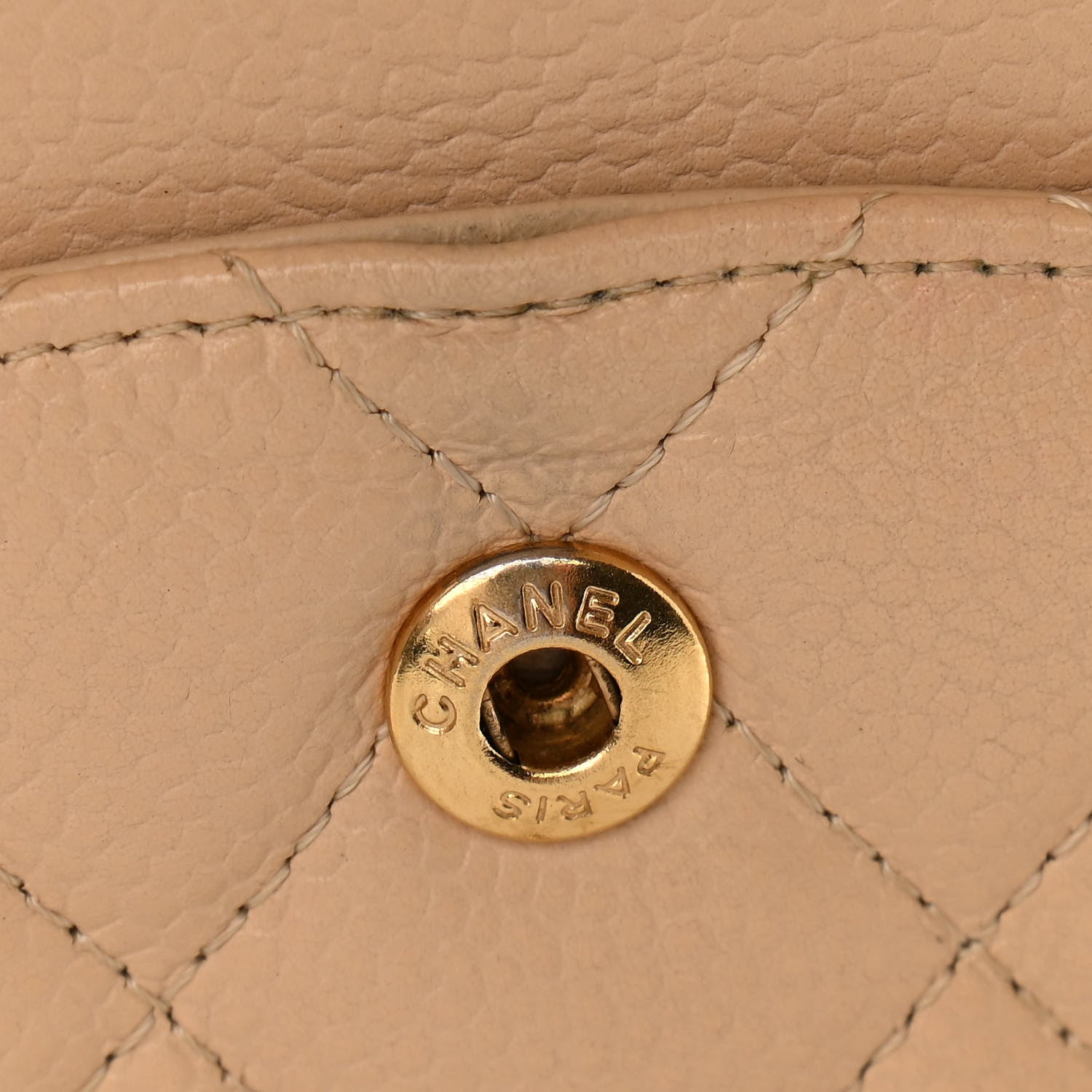 Chanel Caviar Quilted Medium Double Flap Beige 12 of 13