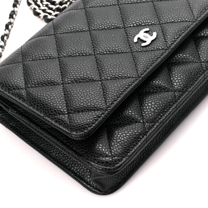 Chanel Caviar Quilted Wallet On Chain WOC Black 10 of 12