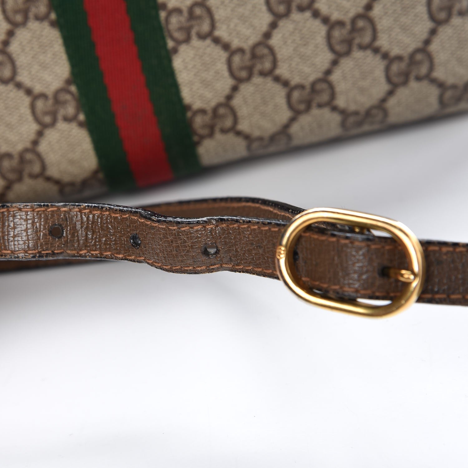 Gucci Coated Canvas Monogram Web Small Shoulder Bag Brown 13 of 16