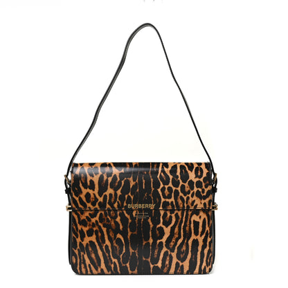 Burberry Calfskin Leopard Large Grace Bag Dark Mustard 1 of 8