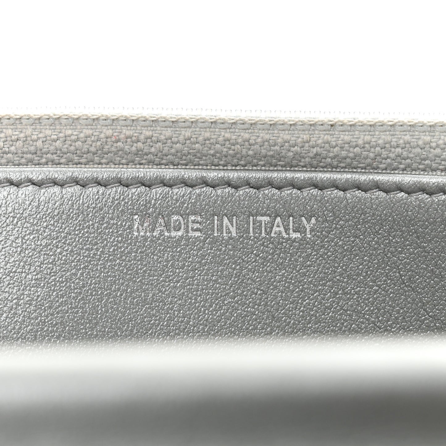 Metallic Lambskin Camellia Crystal Wallet on Chain WOC Silver