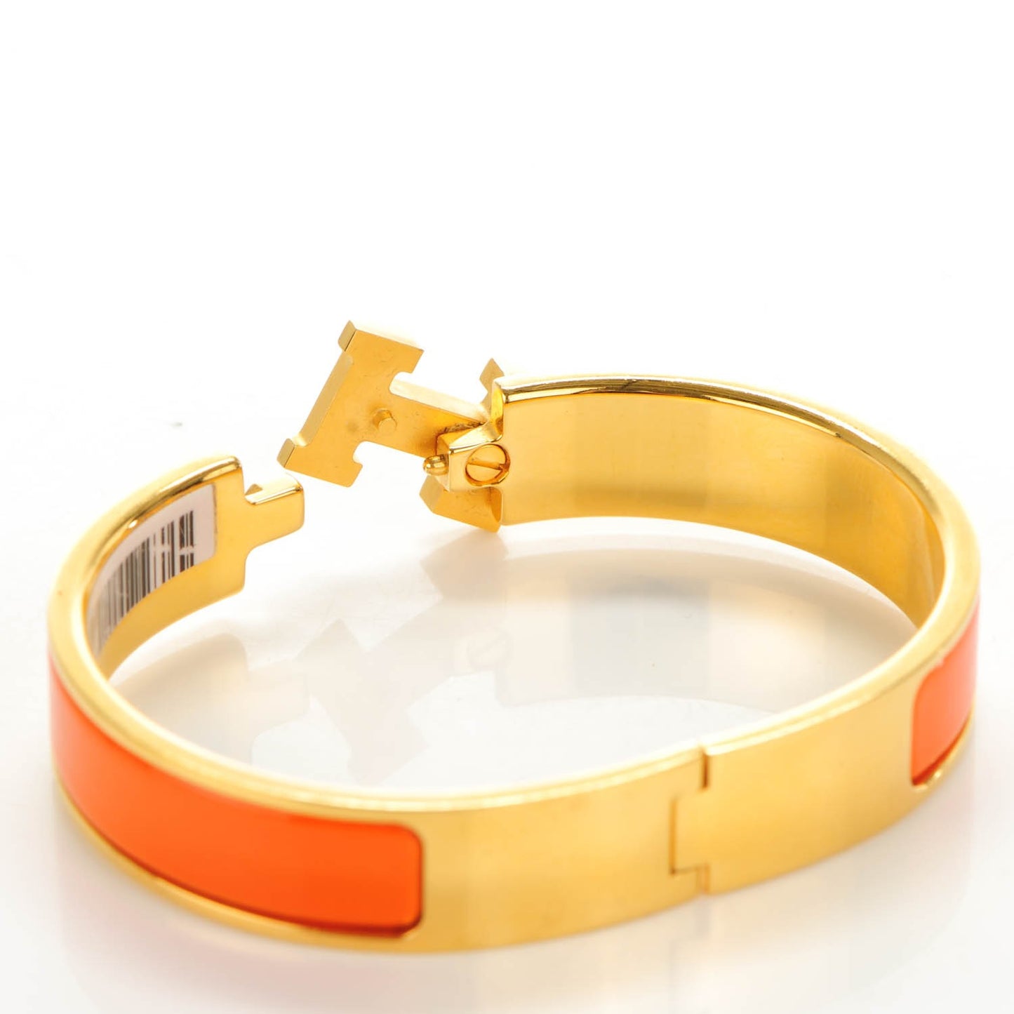 Enamel Narrow Clic Clac H Bracelet PM Orange