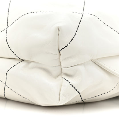 Chanel Shiny Calfskin Quilted Chanel 22 Backpack White Black 8 of 9