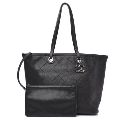 Chanel Grained Calfskin Shopping Fever Tote Black 1 of 18
