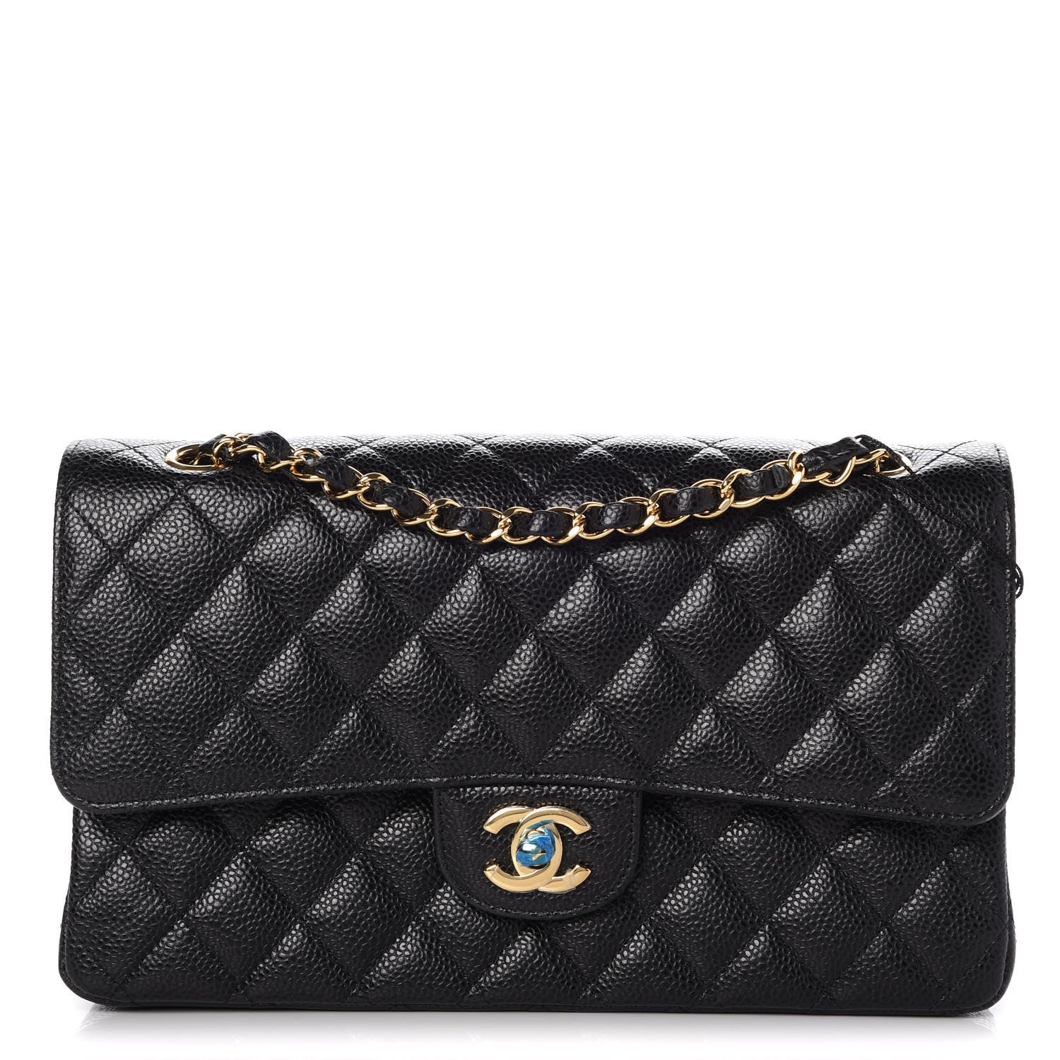 Chanel Caviar Quilted Medium Double Flap Black 1 of 8