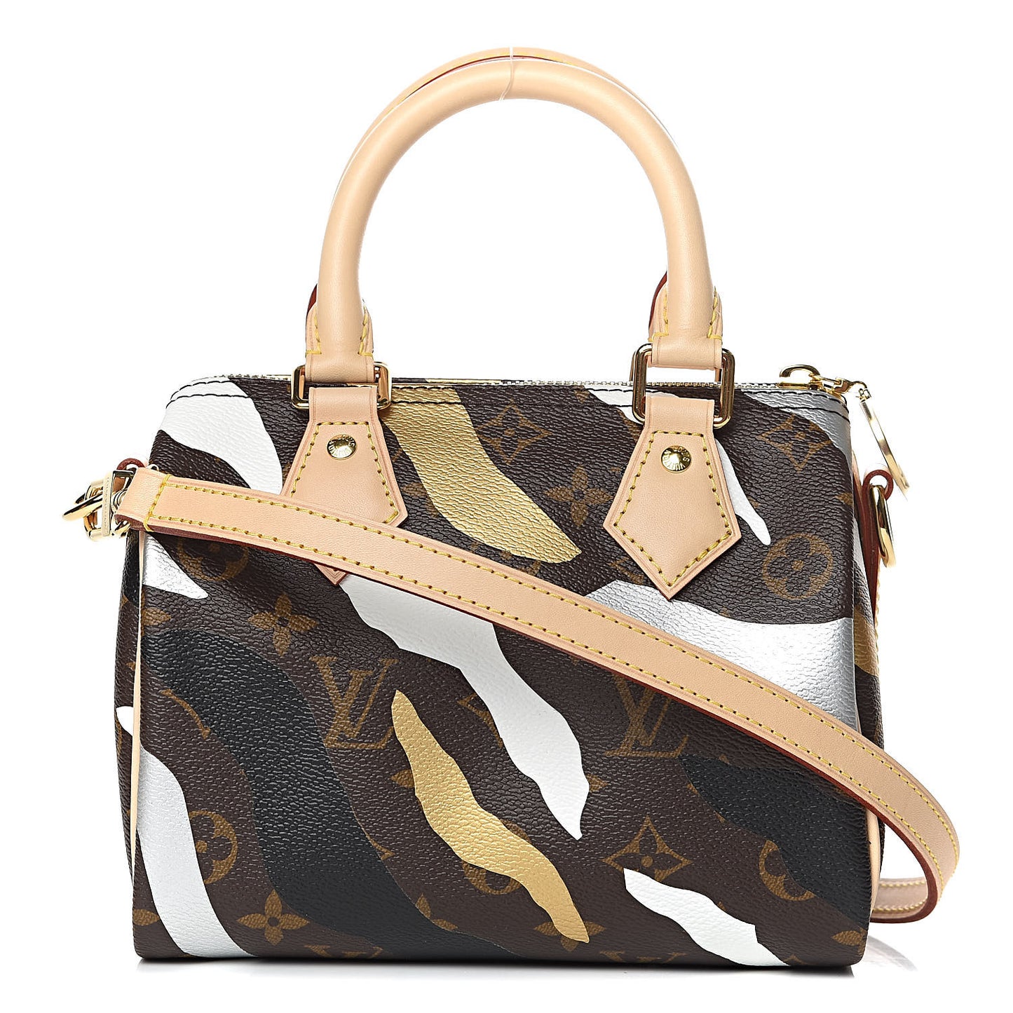 X LOL Monogram Speedy BB Gold Silver