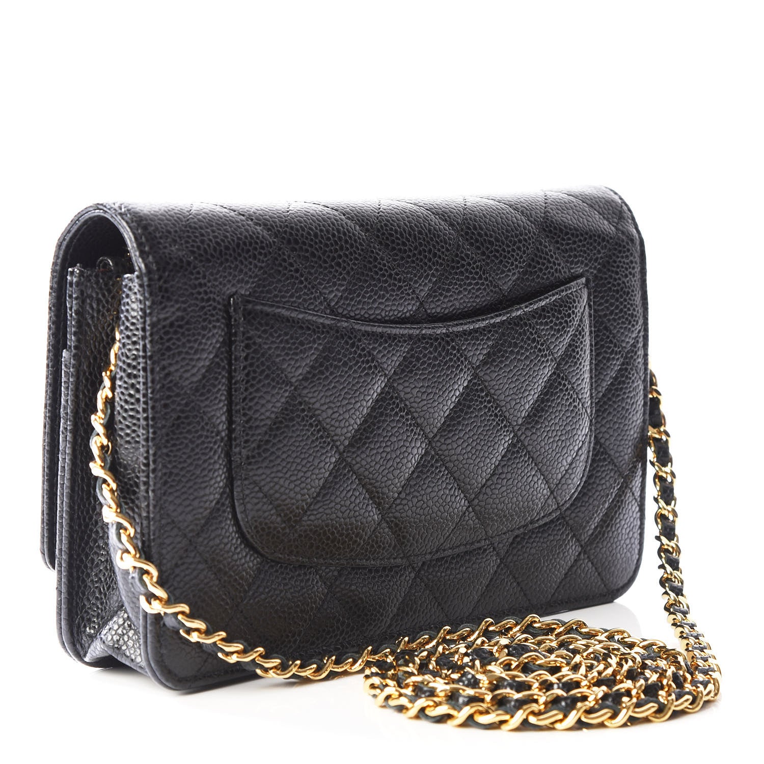 Chanel Caviar Quilted Wallet On Chain WOC Black 2 of 12