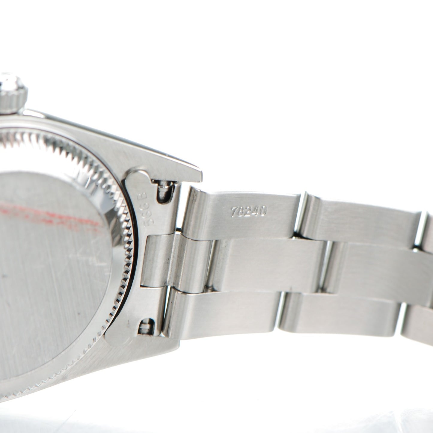 Stainless Steel 18K White Gold 24mm Oyster Perpetual Watch Pink 76094