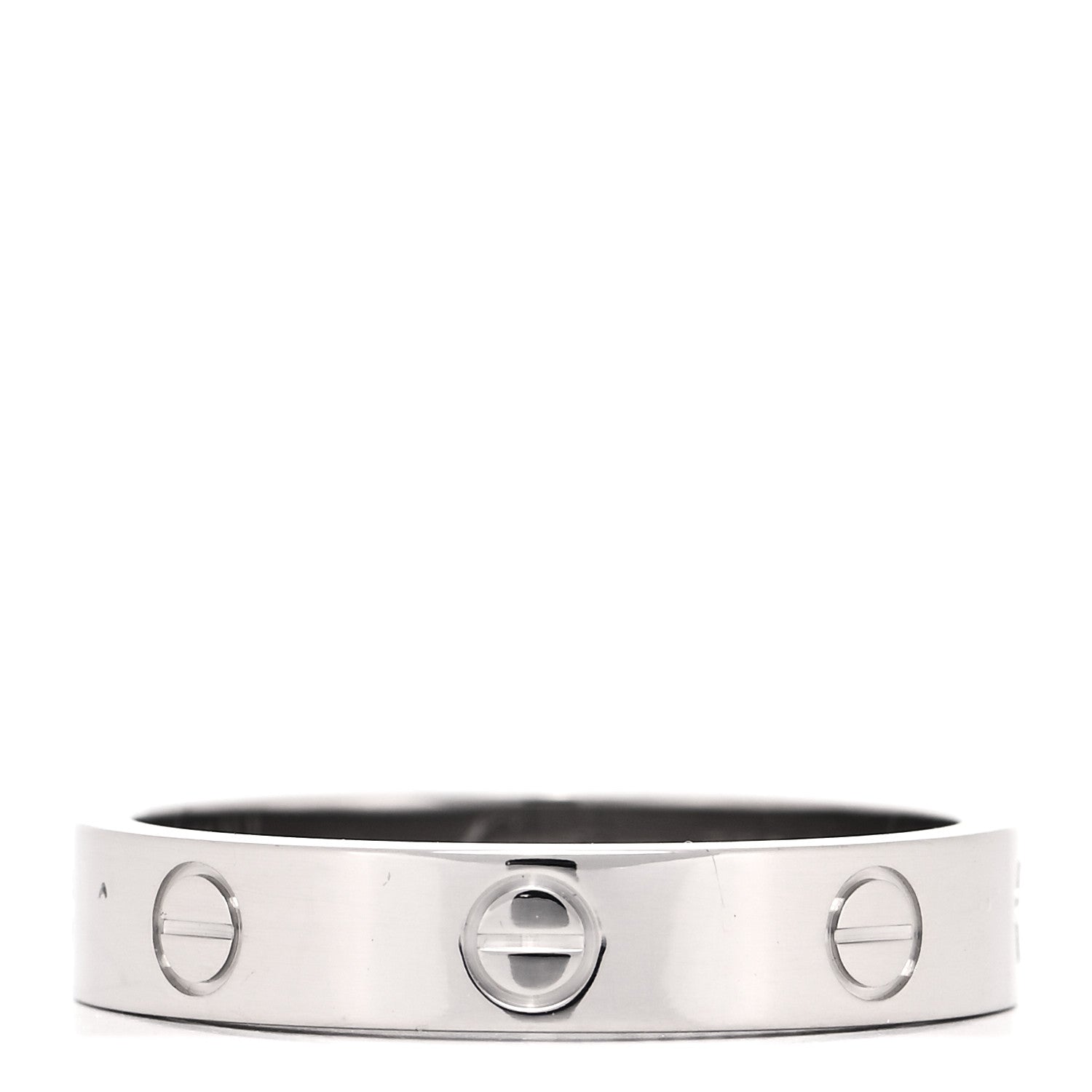 Cartier 18K White Gold 3.5mm LOVE Wedding Band Ring 57 8 6 of 8