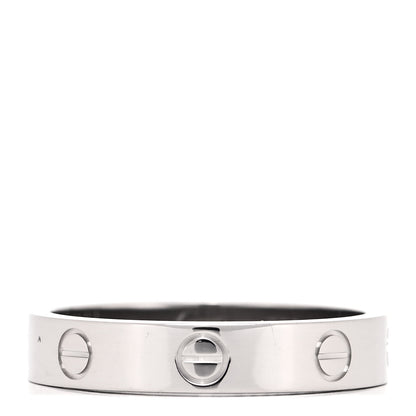 Cartier 18K White Gold 3.5mm LOVE Wedding Band Ring 57 8 6 of 8