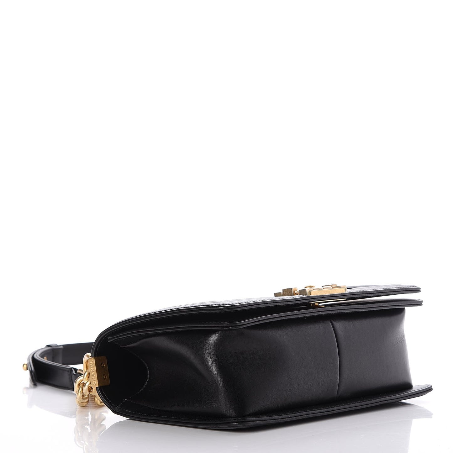 Lambskin Quilted Medium Boy Flap Black