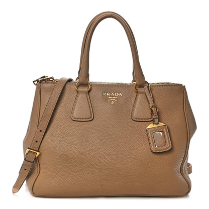 Prada Vitello Daino Large Double Zip Tote Sughero 1 of 17