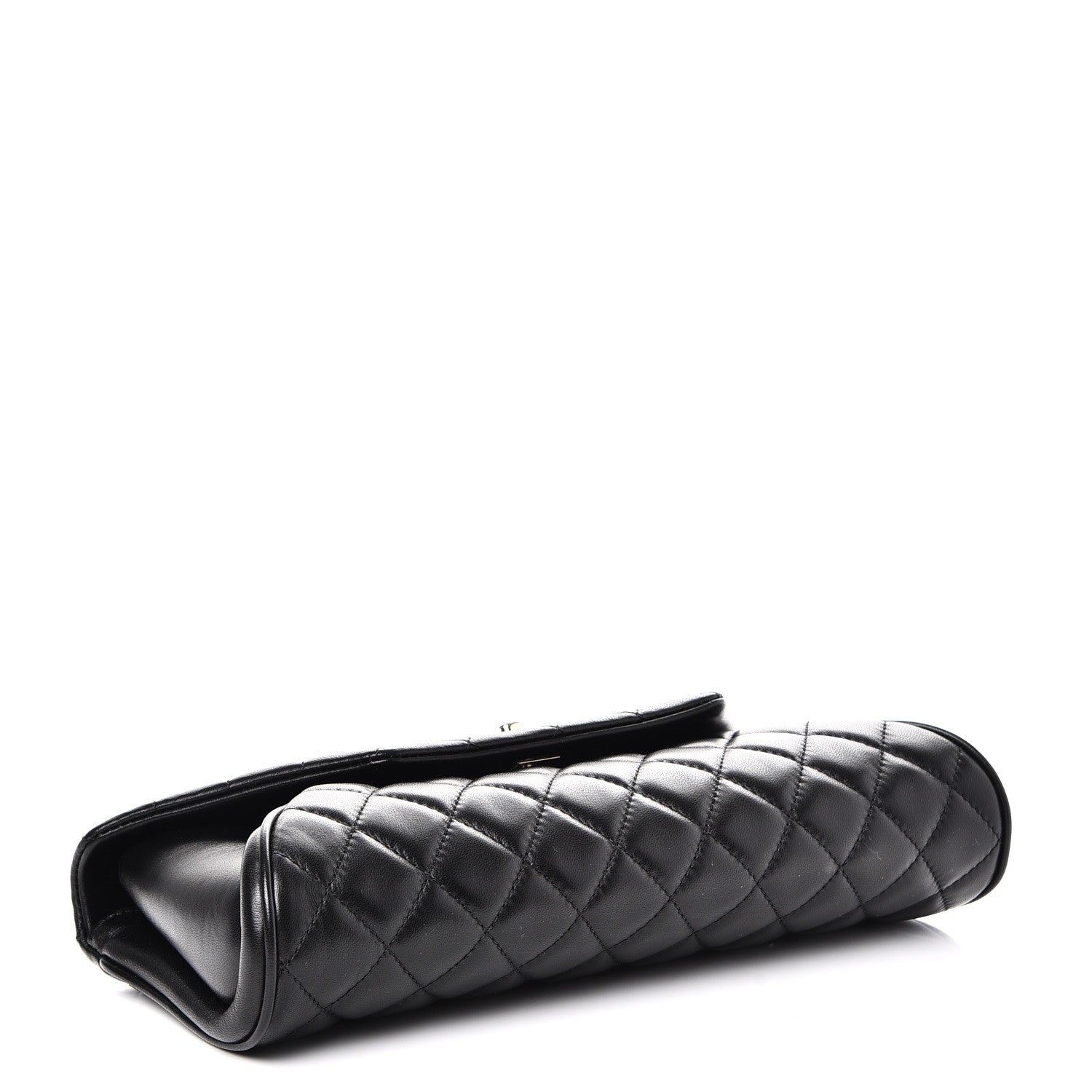 Chanel Lambskin Quilted Fold Up Again Clutch Black 4 of 8