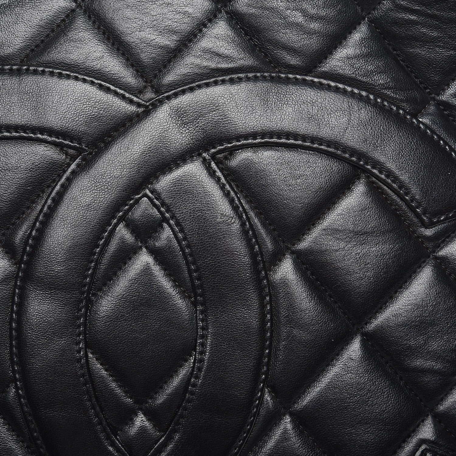Chanel Lambskin Quilted Medallion Tote Black 14 of 15