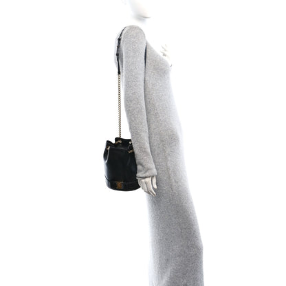 Salvatore Ferragamo Calfskin Vara Bow Bucket Bag Black 2 of 10