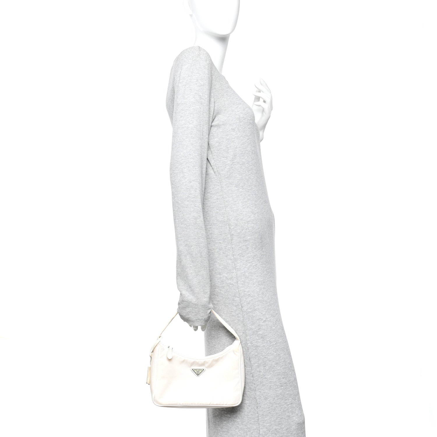 Prada Tessuto Nylon Mini Re-Edition 2000 Bag White 2 of 13