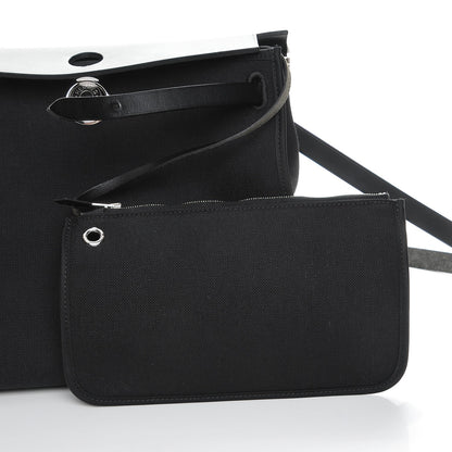 Hermes Military Toile Vache Hunter Herbag Zip PM 31 Black 7 of 9