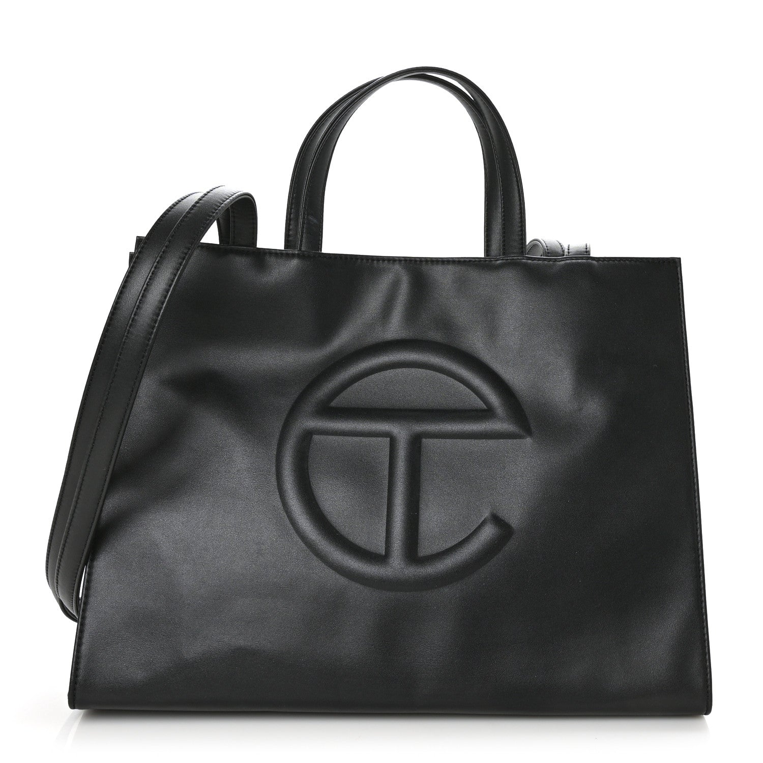 Telfar Vegan Leather Medium Shopping Bag Black 1 of 7