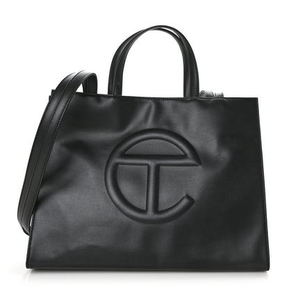 Telfar Vegan Leather Medium Shopping Bag Black 1 of 7