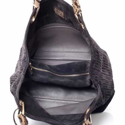 Louis Vuitton Suede Python Monogram Whisper PM Kohl 8 of 9