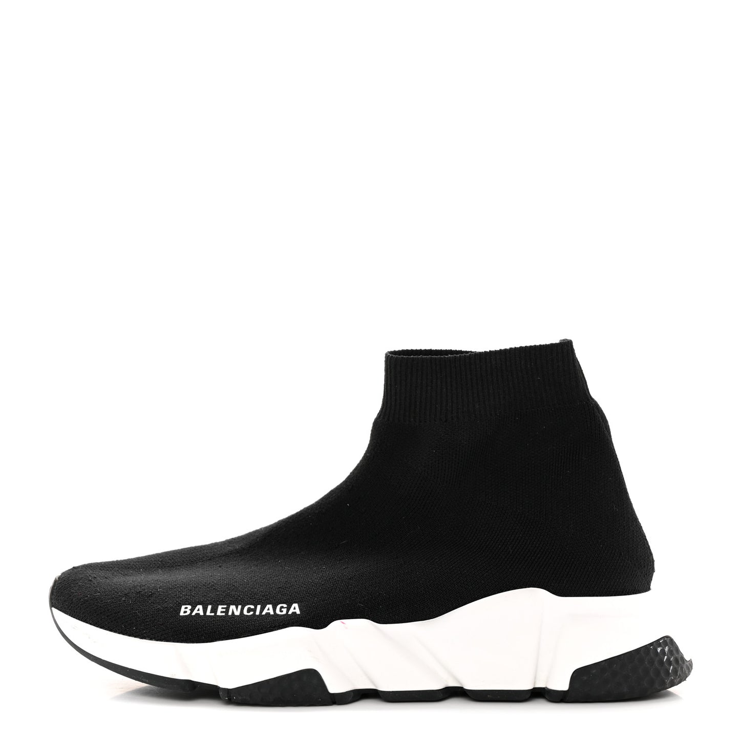 Neoprene Knit Womens Speed Sneakers 38 Black White