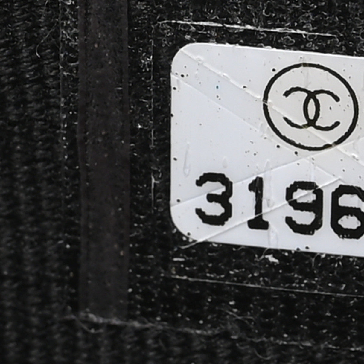 Caviar Camellia Embossed Compact Wallet Black