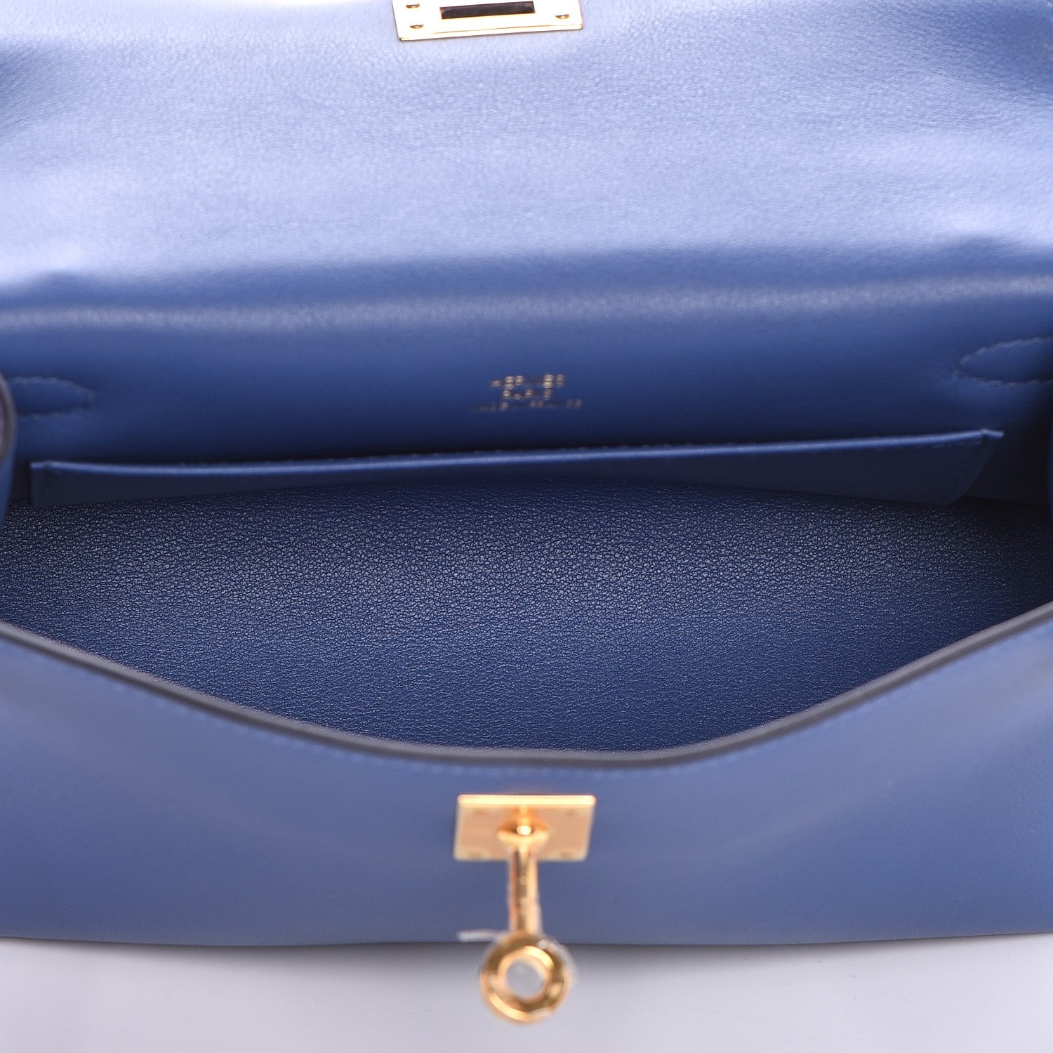 Hermes Swift Kelly Pochette Clutch Bleu Brighton 22 of 27