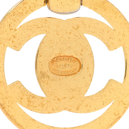Chanel Chain Link CC Turn Lock Medallion Pendant Necklace Gold 5 of 5