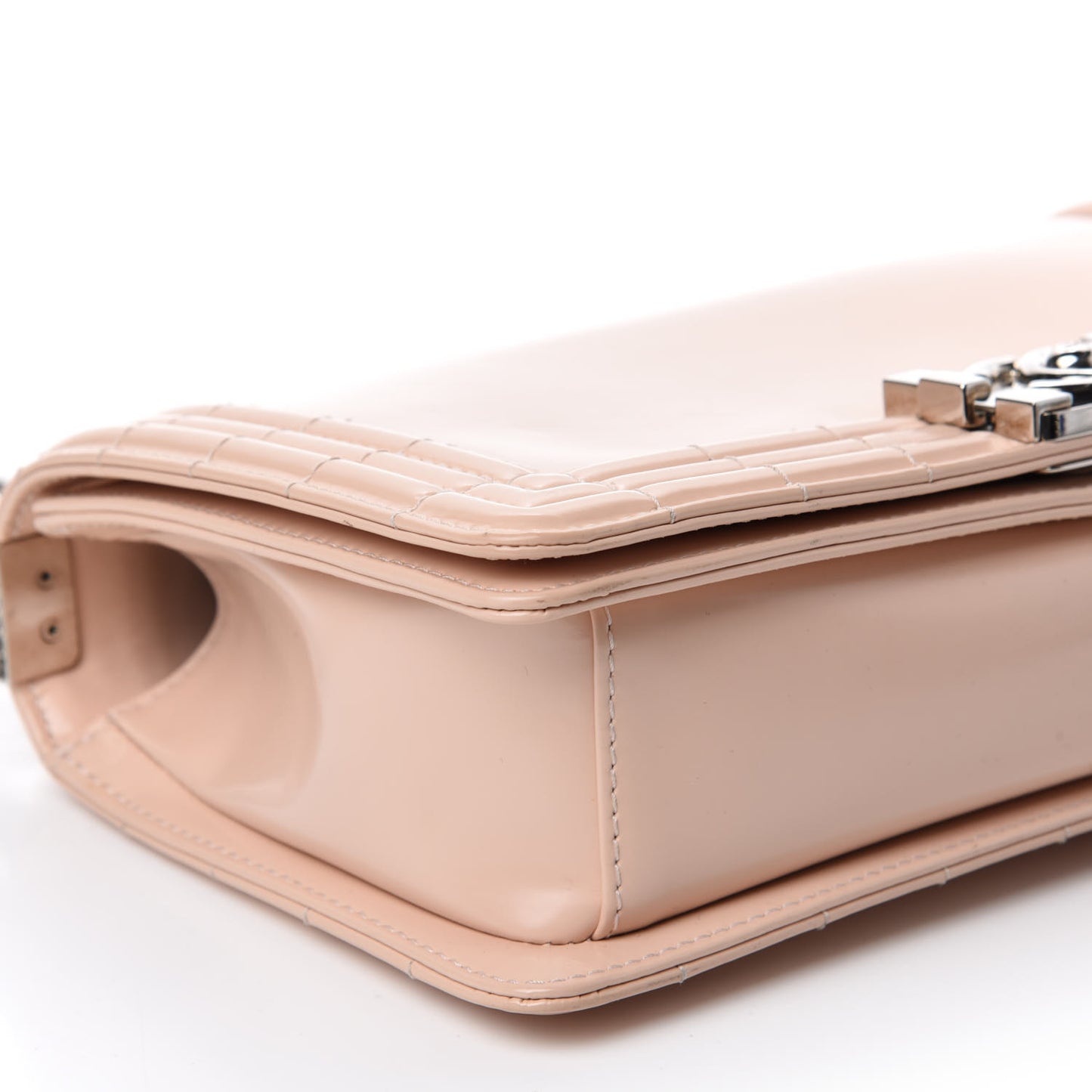 Glazed Calfskin Medium Boy Flap Light Pink