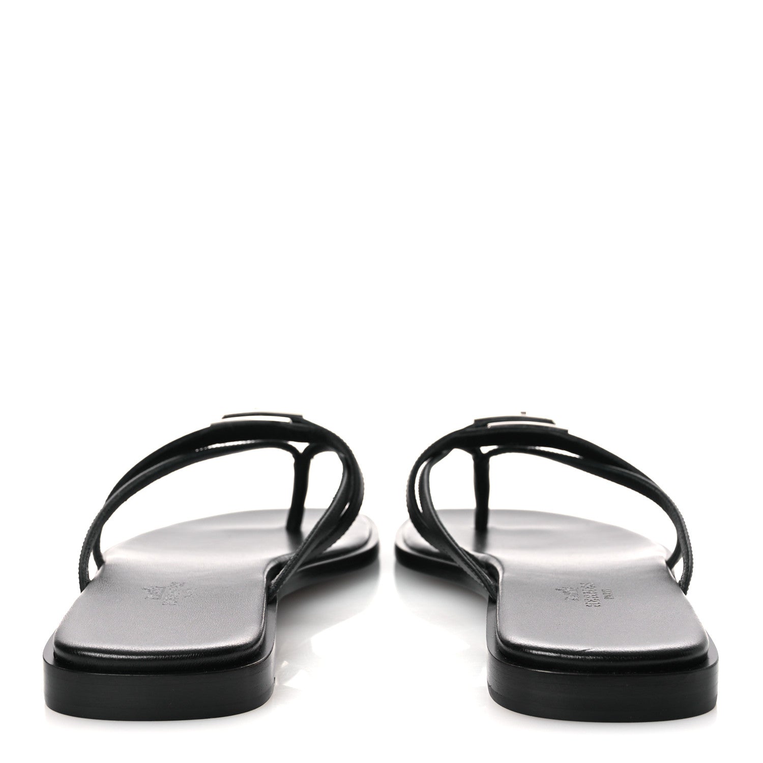 Hermes Calfskin Miss Sandals 39 Black 6 of 11
