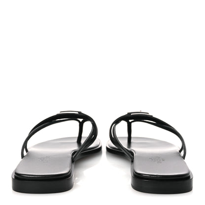 Hermes Calfskin Miss Sandals 39 Black 6 of 11