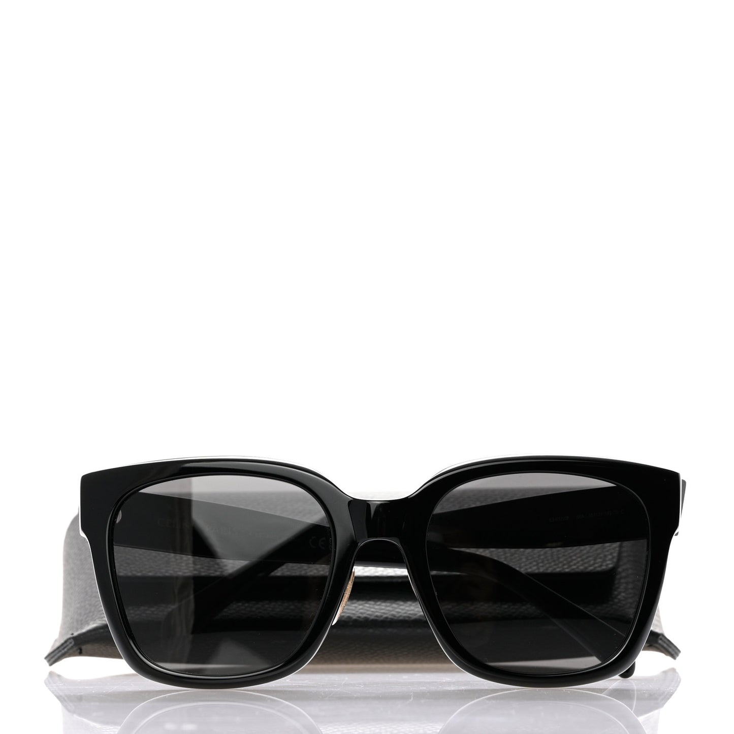 Acetate Triomphe 01 Square Sunglasses CL 40222F Black