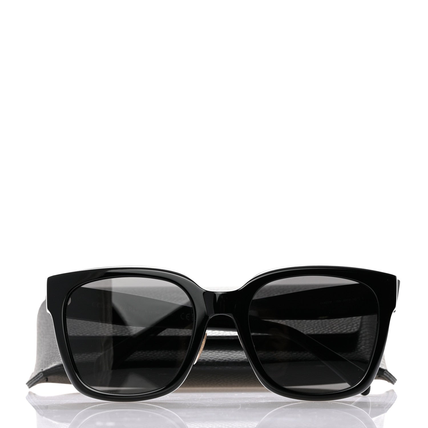 Celine Acetate Triomphe 01 Square Sunglasses CL 40222F Black 7 of 7