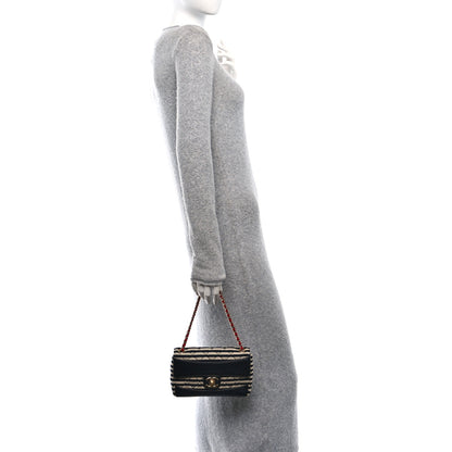 Chanel Jersey Quilted Small Coco Sailor Flap Black White 2 of 11