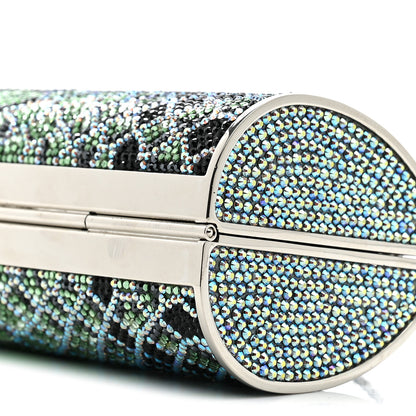 Judith Leiber Swarovski Crystal Scales Minaudiere Clutch Blue Multicolor 10 of 13